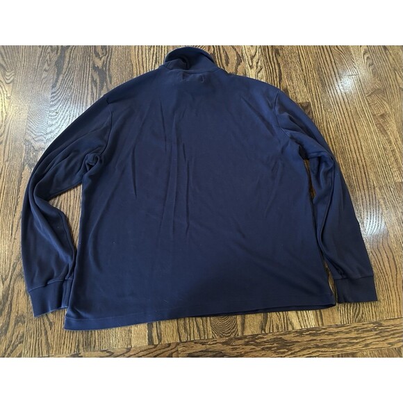 Ralph Lauren Polo Men's 100% Cotton Navy Turtleneck Polo Emblem Size Large‎ EUC - Picture 8 of 8